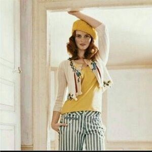 Anthropologie Field Flower Star Thistle Cardigan XS